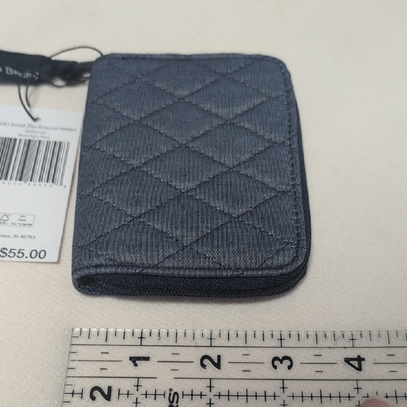 Vera Bradley RFID Small Zip Around Wallet in Moonlit Navy - Picture 6 of 8